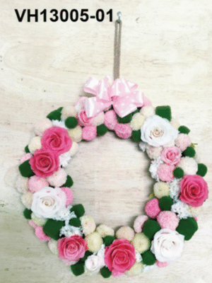 Couronne Florale Rose & Blanche – VH13005-01