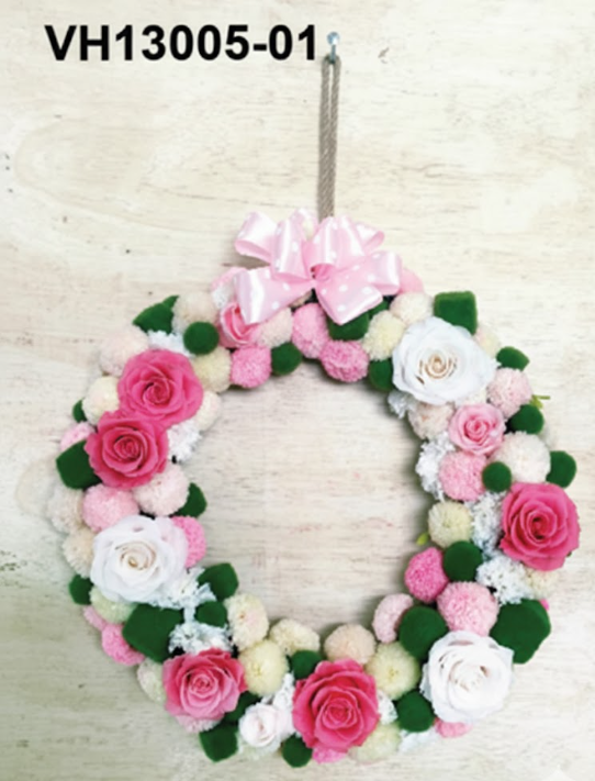 Couronne Florale Rose & Blanche – VH13005-01