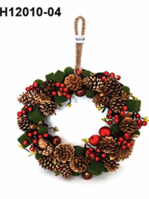 Couronne Festive Pin & Baies – VH12010-04