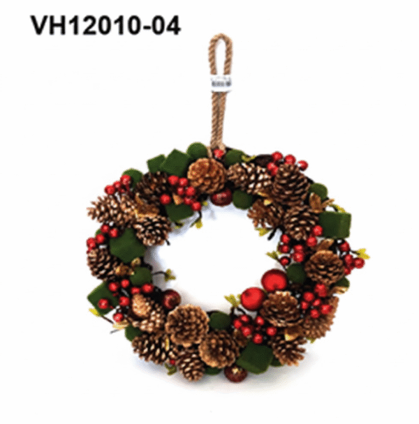 1 Couronne Festive Pin & Baies – VH12010-04