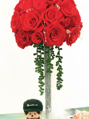 Bouquet Sphère Rouge Prestige – BS13010-17