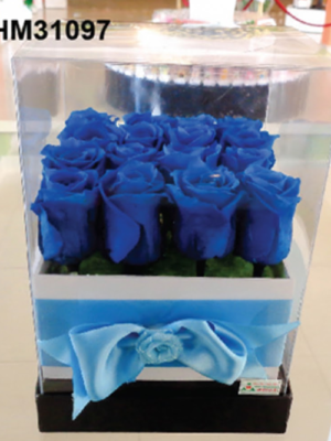 Cube de Roses Bleues – HM31097