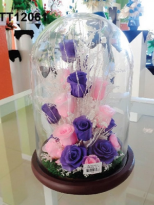 142 Cloche de Roses Roses & Violettes – TT12061