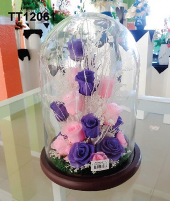 Cloche de Roses Roses & Violettes – TT12061
