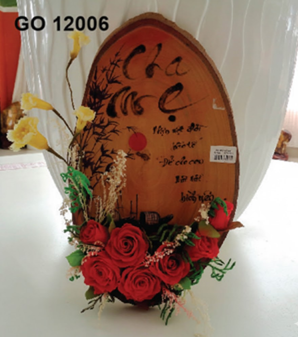 Tableau Floral Bois & Roses – GO12006
