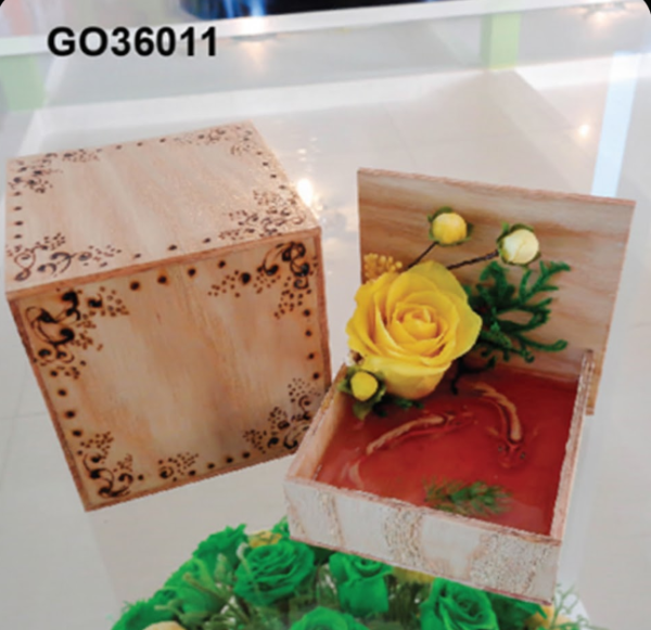 Coffret Bois & Rose Jaune – GO36011