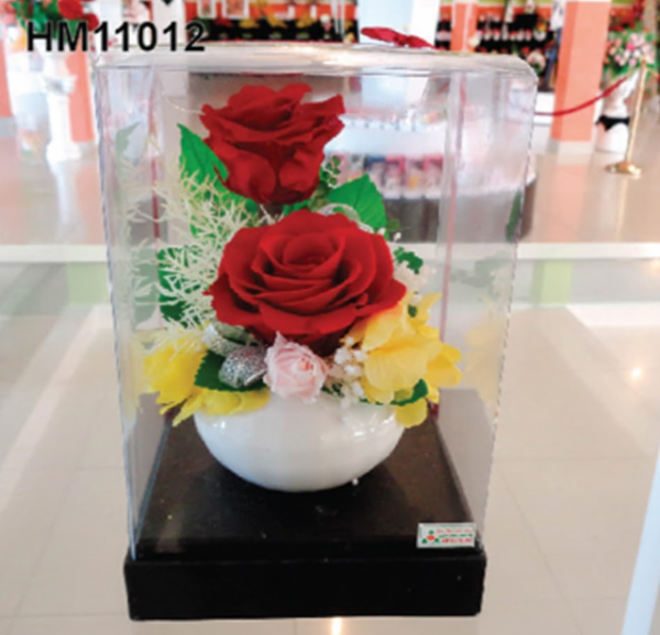 Arrangement Floral Sous Cube – HM11012