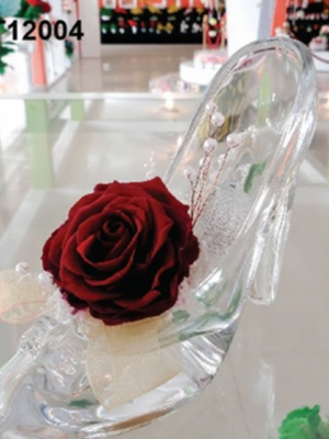 Soulier Cristal & Rose Rouge – TT12004