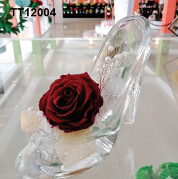 157 Soulier Cristal & Rose Rouge – TT12004