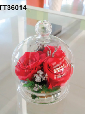 164 Cloche Cristal Roses Rouges – TT36014