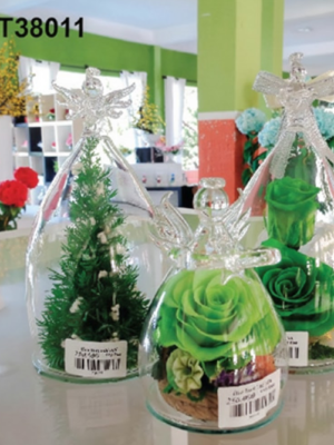 166 Cloche Trio Angel & Roses Vertes – TT38011