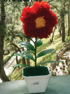 Fleur Décorative Rouge & Or  – CTC12001-09