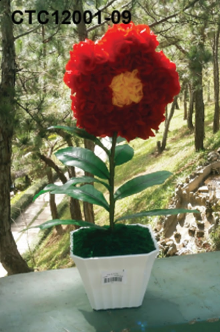 Fleur Décorative Rouge & Or  – CTC12001-09