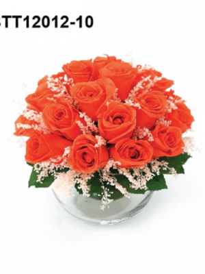 36 Bouquet Orange blanc neige – BTT12012-10