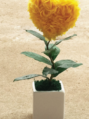 Cœur Floral Jaune Élégance – BS12001-01