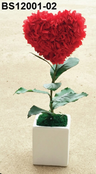 48 Cœur Floral Rouge Passion – BS12001-02