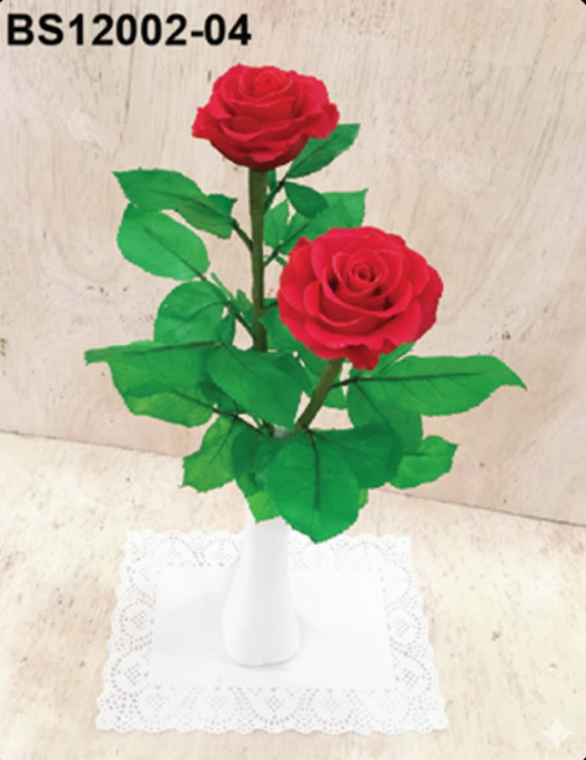 Duo de Roses Rouges Élégance – BS12002-04