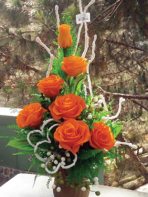 78 Bouquet Orange & Fougère– BS12010-10