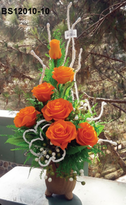 78 Bouquet Orange & Fougère– BS12010-10