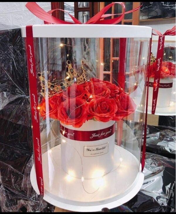 10 Coffret Floral Royal Roses Rouges