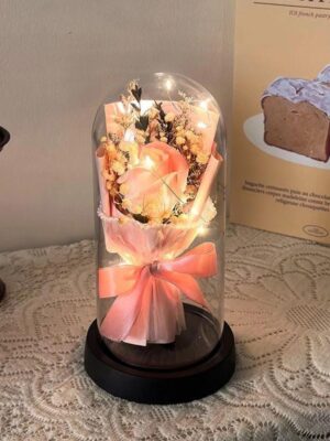 15 Cloche Florale Rose Douce Élégance