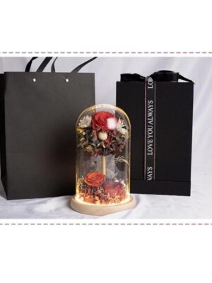 Cloche Florale Lumineuse Passion Éternelle