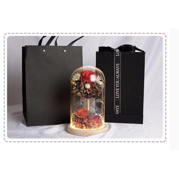 20 Cloche Florale Lumineuse Passion Éternelle