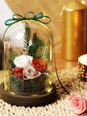 Cloche Florale Lumineuse Nature & Élégance