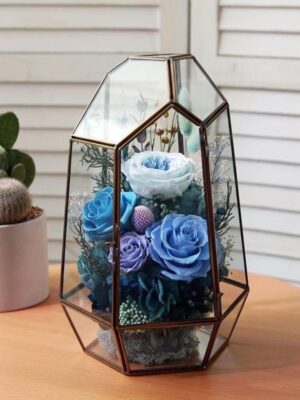 55 Florale Bleue Éternelle Vitrine