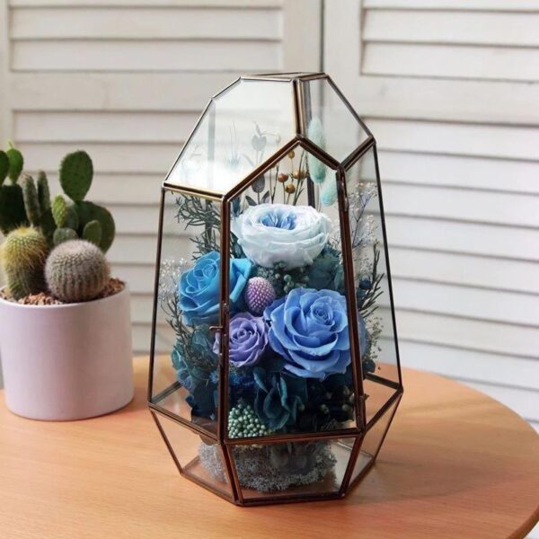 55 Florale Bleue Éternelle Vitrine